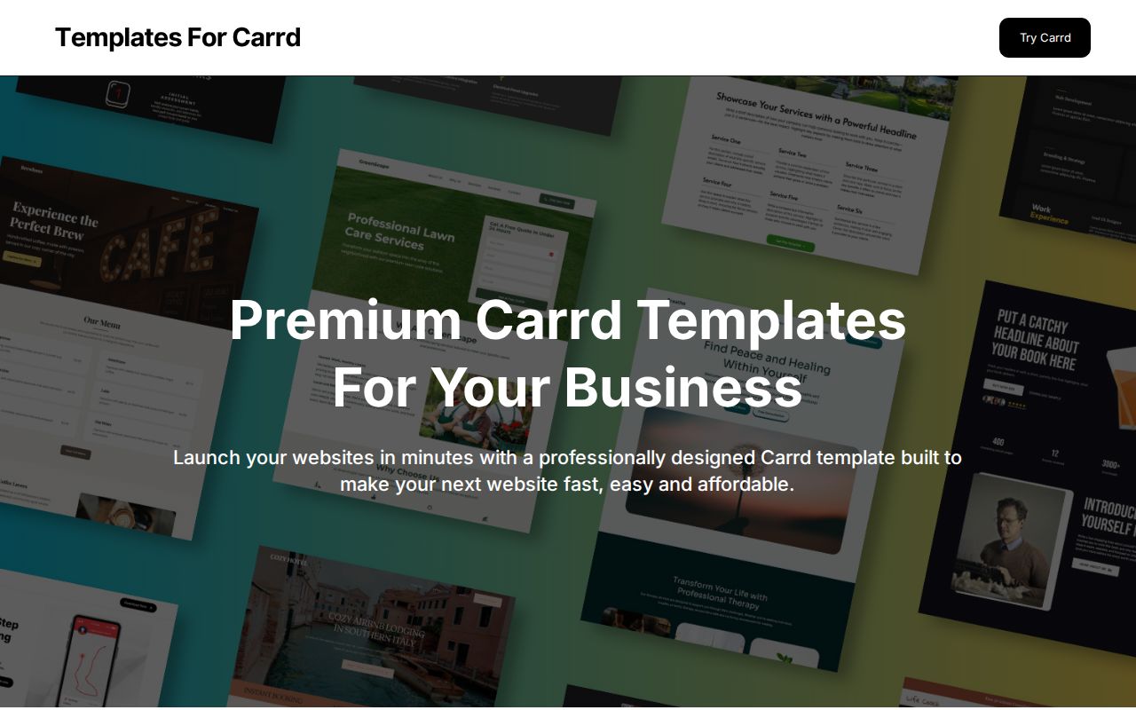 The best Carrd templates on the market The best Carrd templates on the market