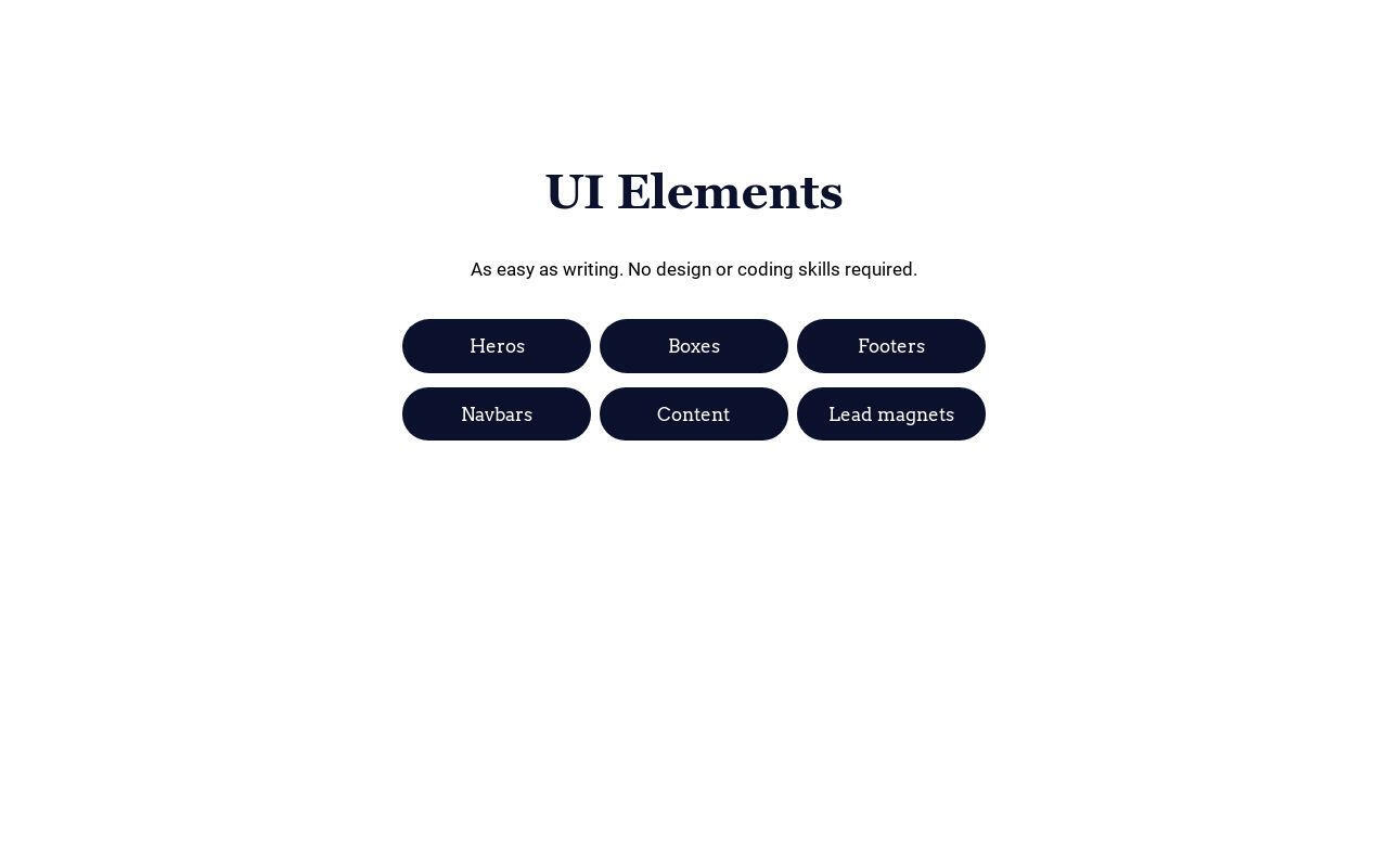 UI Elements