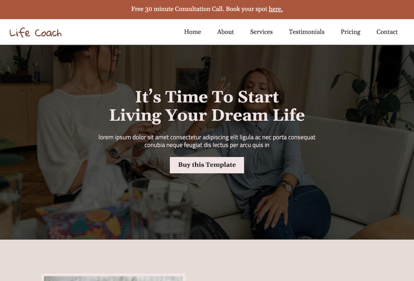 Life Coaching Carrd template