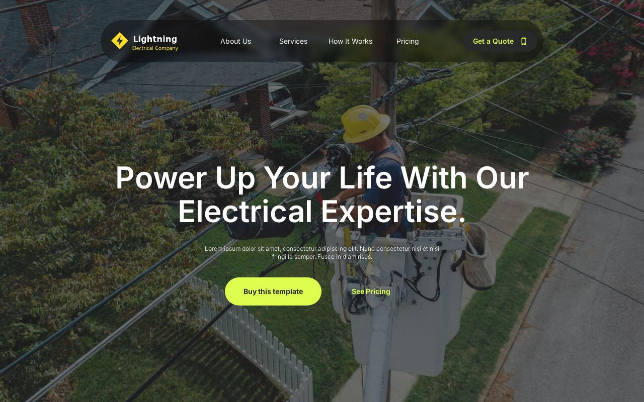 Lightning Carrd template