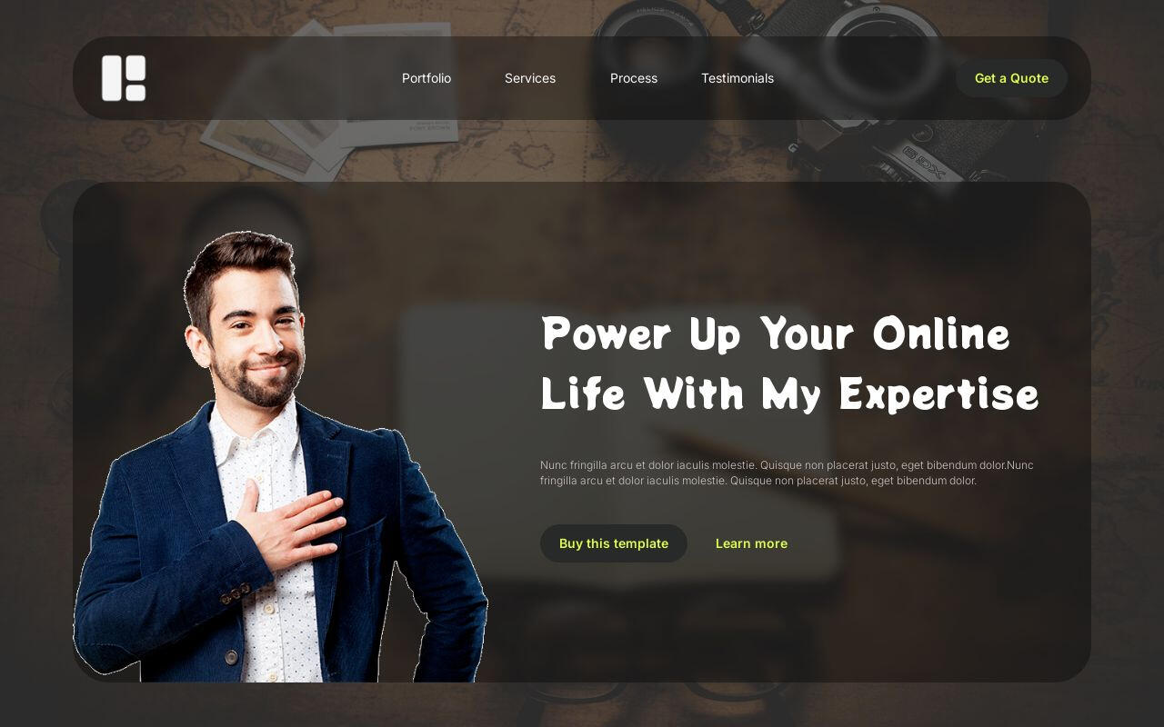 Designer portfolio template