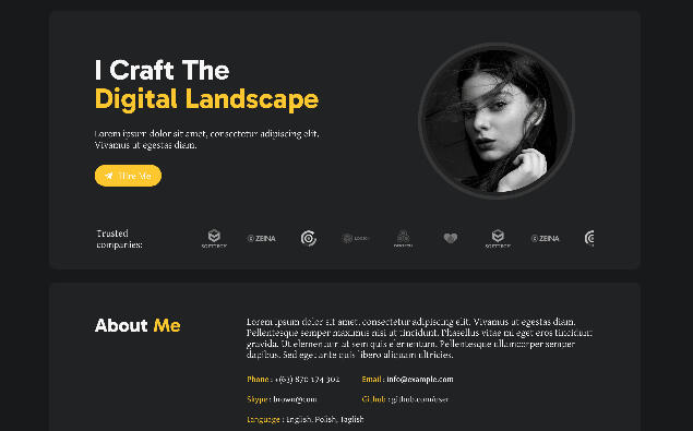 Freelancer Carrd Template